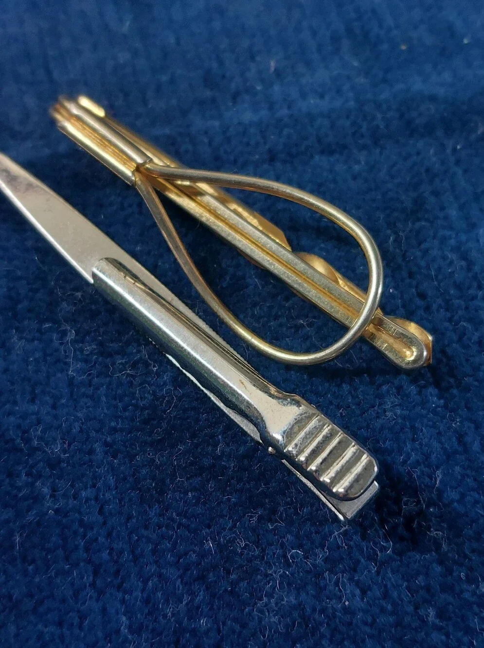 ​Vtg Lot of 2 Tool Advertising Tie Clips - Heller File & Cleveland Drill Company
